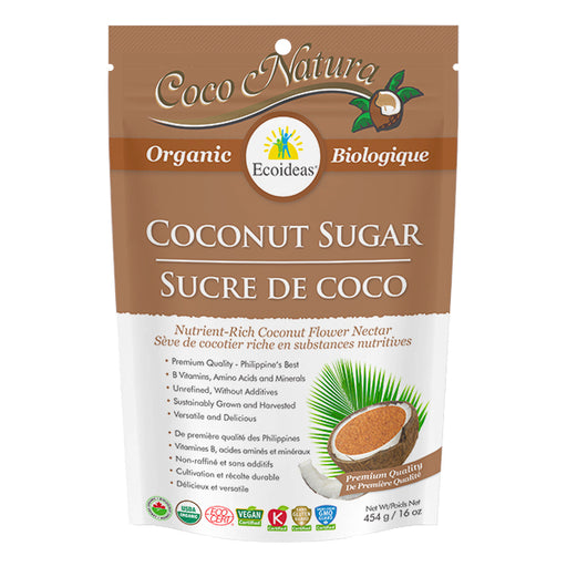 ECOIDEAS, SUCRE DE COCO BIOLOGIQUE, 227G