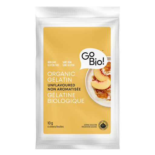 GOBIO, GÉLATINE EN FEUILLES BIOLOGIQUE, 10G