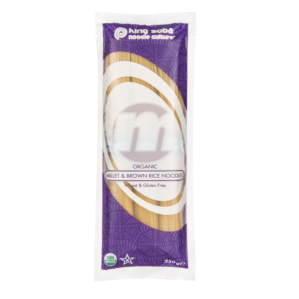 KING SOBA, NOUILLES AU RIZ BRUN & MILLET BIOLOGIQUE, 250 G— Marché Nuvo