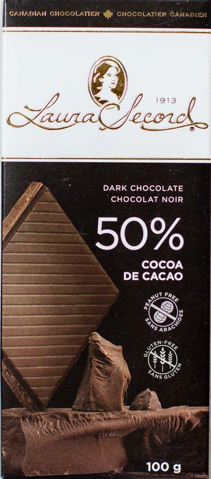 LAURA SECORD, CHOCOLAT NOIR 50%, 100 G