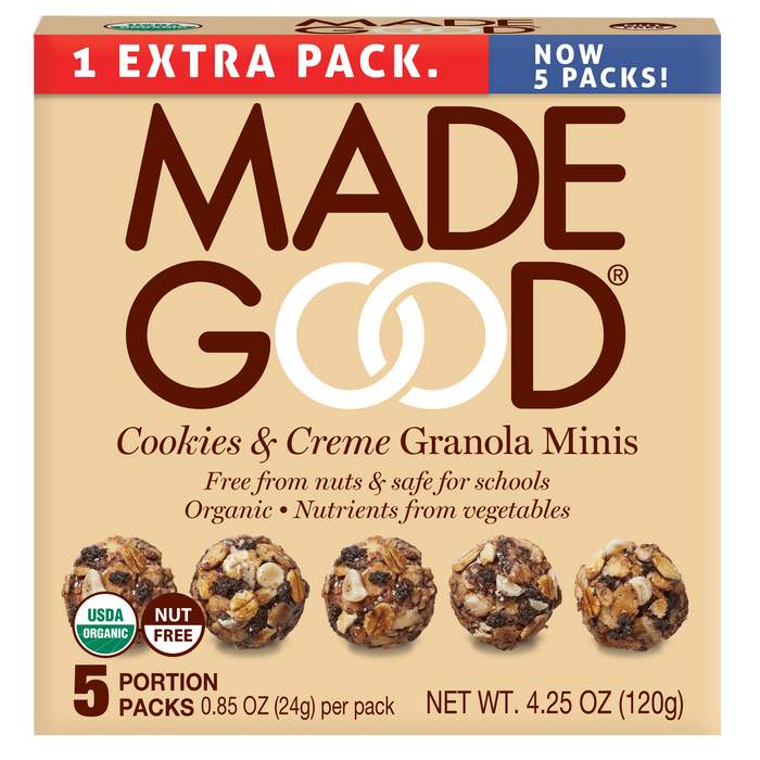 MADE GOOD BOUCHÉES GRANOLA BISCUITS ET CREME 5x96 G