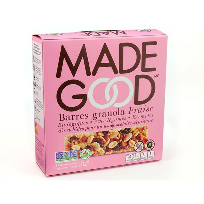 MADE GOOD, BARRES GRANOLA FRAISE 5X24 G