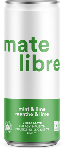 MATE LIBRE, YERBA MATÉ MENTHE & LIME, 250 ML