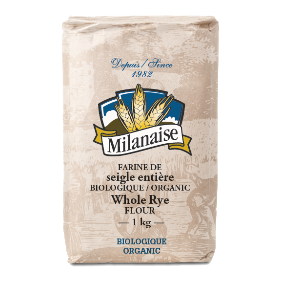 MILANAISE, FARINE DE SEIGLE ENTIÈRE BIOLOGIQUE, 1KG