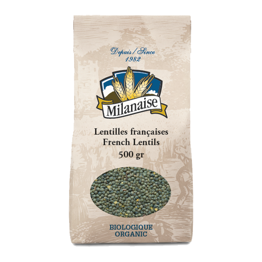 MILANAISE, LENTILLES FRANCAISES BIOLOGIQUE, 500G