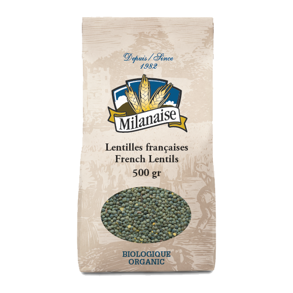 MILANAISE, LENTILLES FRANCAISES BIOLOGIQUE, 500G