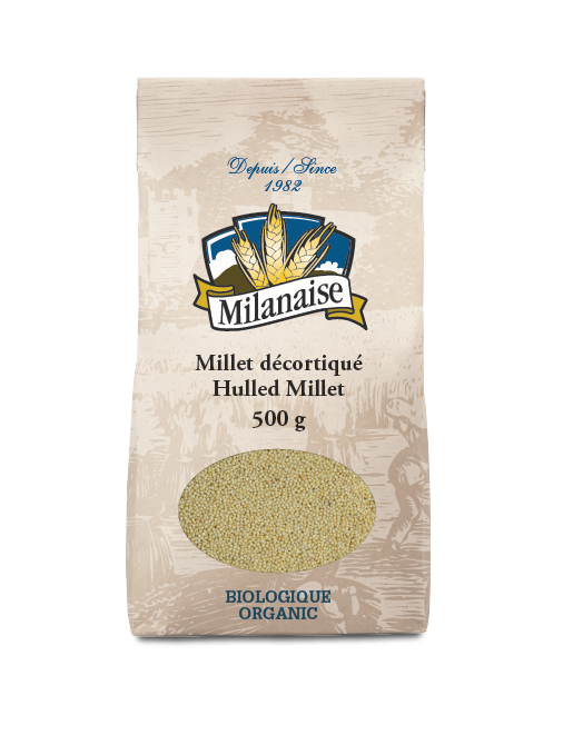 MILANAISE, MILLET DECORTIQUE BIOLOGIQUE, 500G