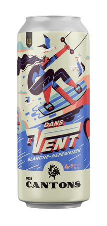DES CANTONS, IN THE VENT BLANCHE-ORGANIC HEFEWEIZEN 4.5%, 473 ML