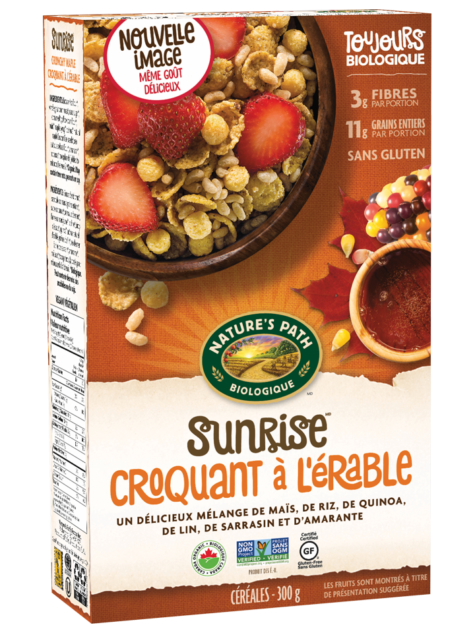 NATURE'S PATH, CÉRÉALES CROQUANT À L'ÉRABLE BIOLOGIQUE, 300 G