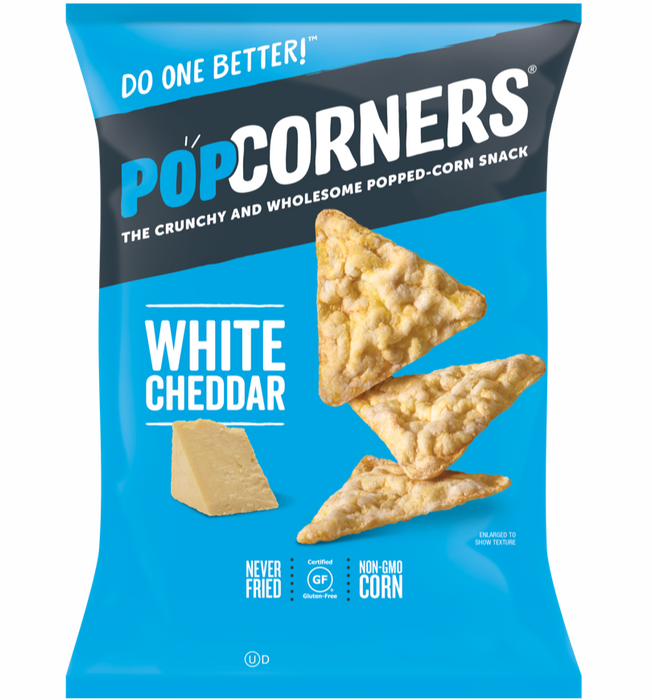 POPCORNERS, CROUSTILLES DE MAÏS CHEDDAR BLANC, 142 G