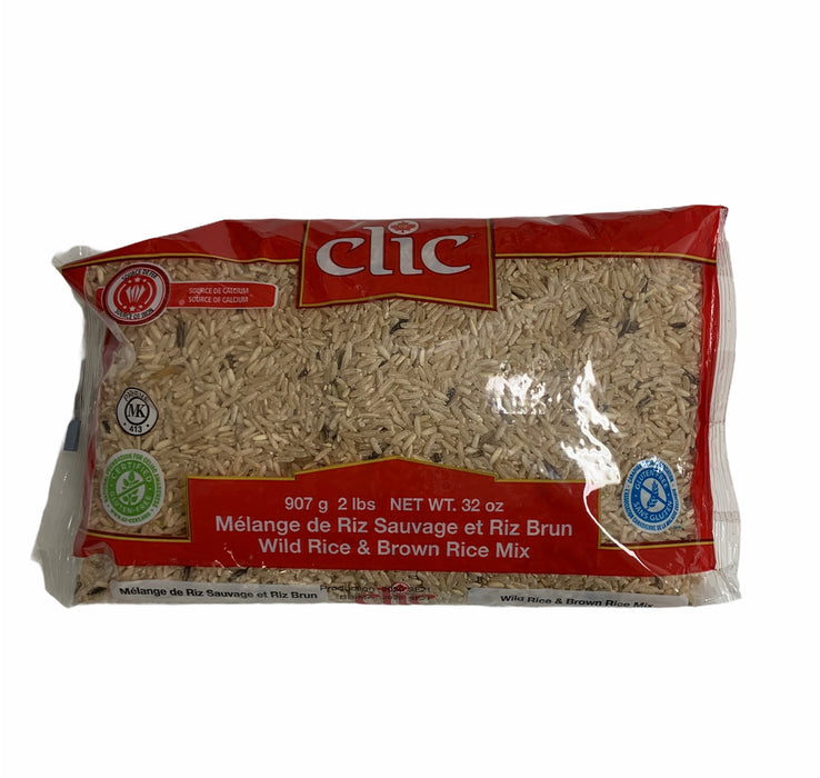 CLIC, MÉLANGE DE RIZ SAUVAGE ET RIZ BRUN, 907 G