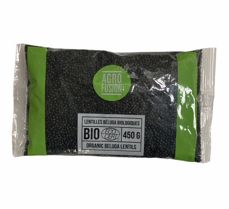 AGROFUSION, ORGANIC BELUGA LENTILS, 450 G