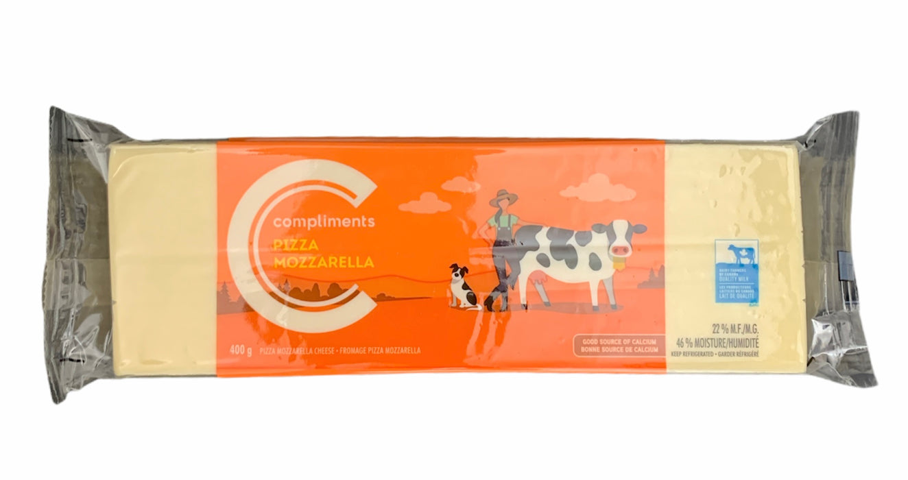 COMPLIMENTS, FROMAGE PIZZA MOZZARELLA, 400 G