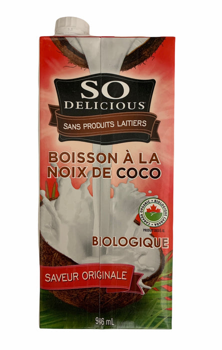 SO DELICIOUS, BOISSON À LA NOIX DE COCO ORIGINALE BIO, 946 ML