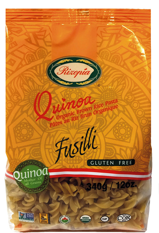 RIZOPIA, FUSILLI AU QUINOA ET RIZ BRUN BIOLOGIQUE, 340 G