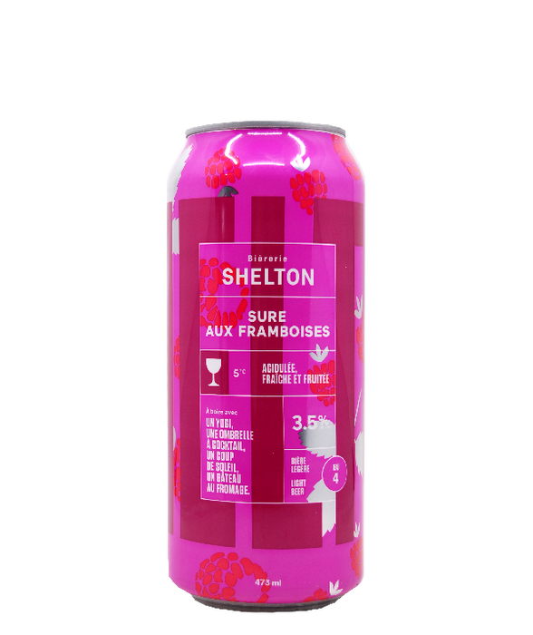 SHELTON, SURE AUX FRAMBOISES 5%, 473 ML