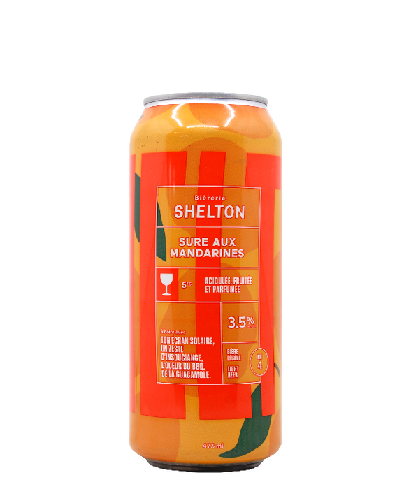 SHELTON, SURE AUX MANDARINES 3.5%, 473 ML