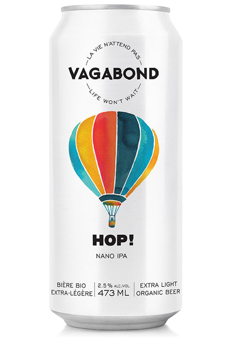 VAGABOND, HOP! NANO IPA BIOLOGIQUE 2.5%, 473 ML