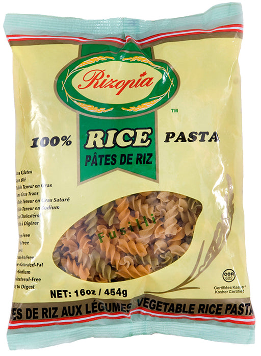 RIZOPIA, FUSILLI DE RIZ AUX LÉGUMES, 454 G