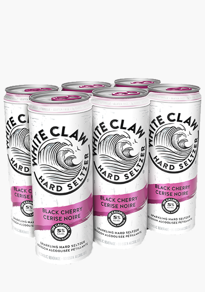 WHITE CLAW, BLACK CHERRY SPARKLING ALCOHOLIC DRINK, 6X355ML