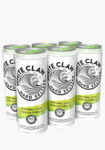 WHITE CLAW, NATURAL LIME SPARKLING ALCOHOLIC DRINK, 6X355ML
