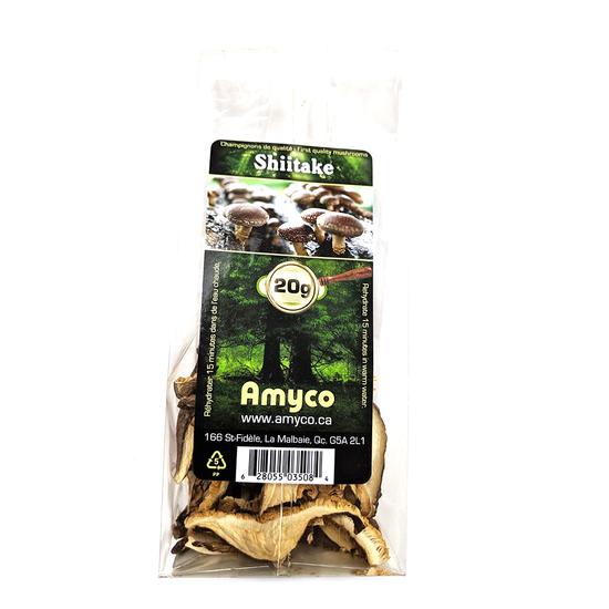 AMYCO, CHAMPIGNONS SHIITAKE DÉSHYDRATÉS, 20 G