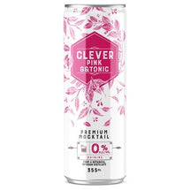 CLEVER MOCKTAILS, ALCOHOL-FREE GIN &amp; ROSE TONIC, 355 ML