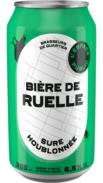 L'ESPACE PUBLIQUE, BIÈRE DE RUELLE SURE HOUBLONNÉE 6.5%, 355 ML