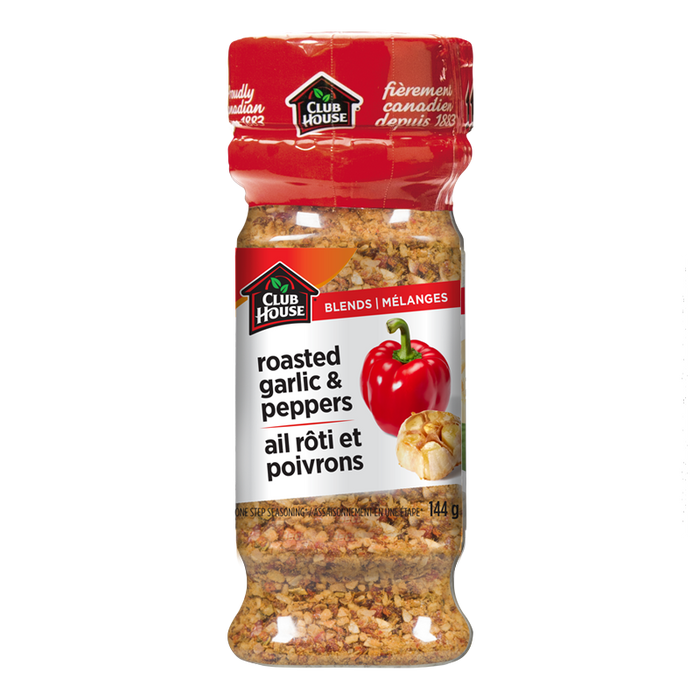 CLUB HOUSE, ROASTED GARLIC AND PEPPER SEASONING, 144 G — Marché Nuvo