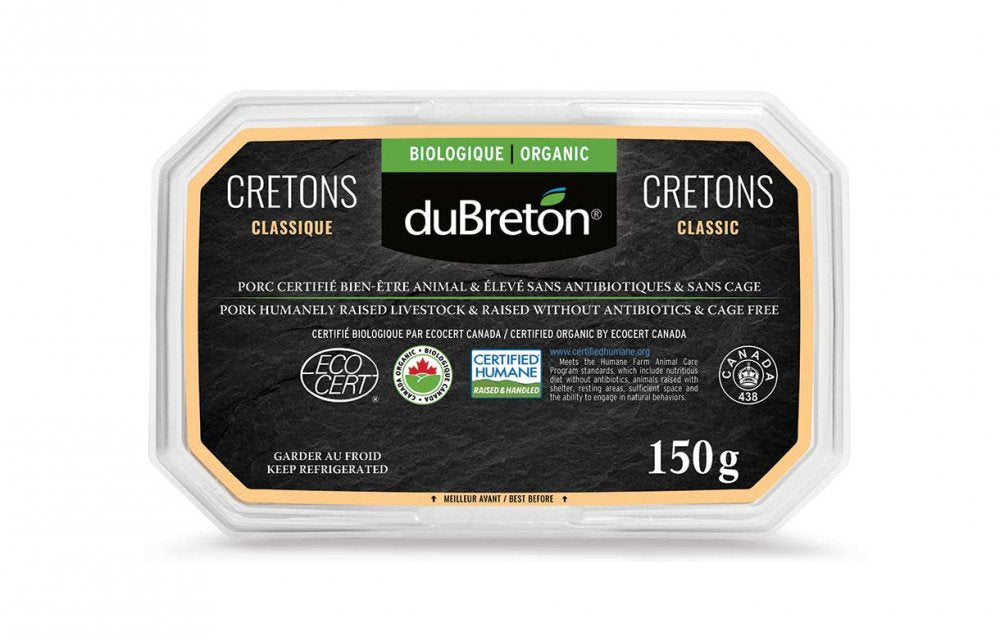 DUBRETON, CRETONS CLASSIQUE BIOLOGIQUE,150G