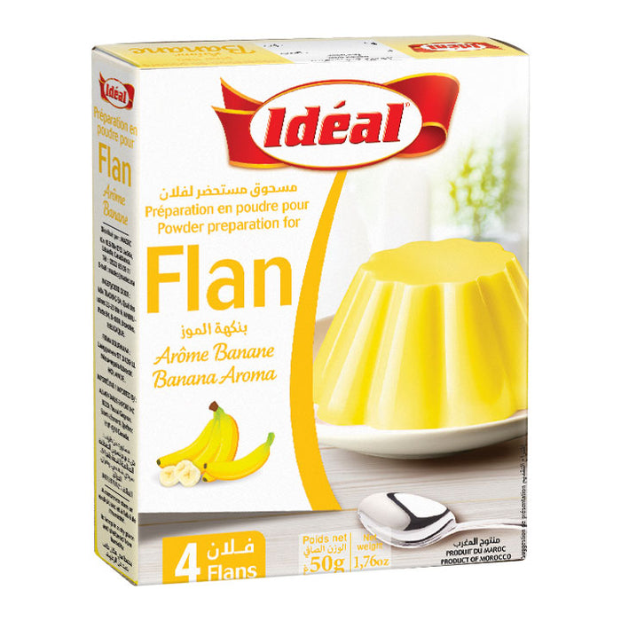IDÉAL, POUDRE POUR FLAN ARÔME BANANE, 50 G