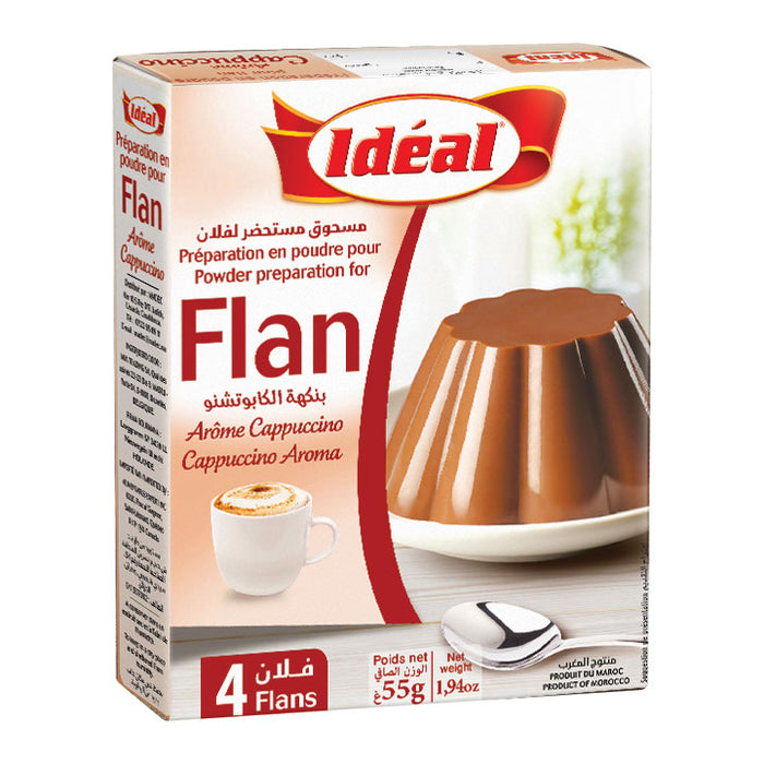 IDÉAL, POUDRE POUR FLAN ARÔME CAPPUCCINO, 65G