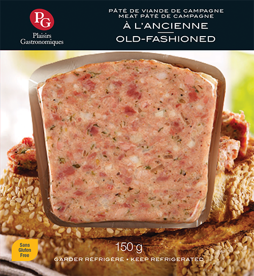 PG, PÂTÉ DE VIANDE DE CAMPAGNE À L'ANCIENNE, 150 G