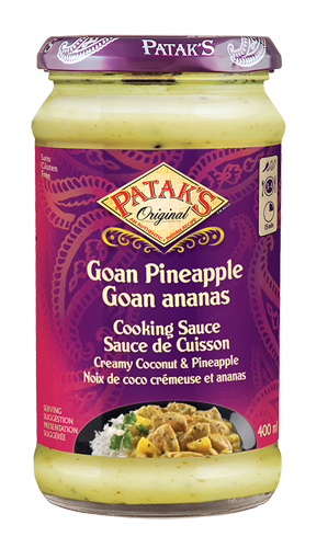 PATAK'S, SAUCE DE CUISSON DE GOAN ANANAS AVEC NOIX DE COCO CRÉMEUSE, 400 ML