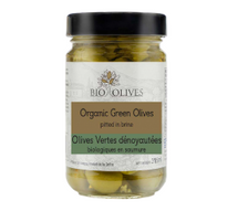 ORGANIC OLIVES, PITTED GREEN OLIVES, 341 ML