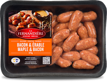 LA FERNANDIERE, COCKTAIL SAUSAGE WITH MAPLE AND BACON, 375G