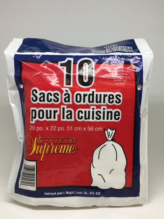 CLUB SUPREME SAC ORDURES CUISINE  10 UN