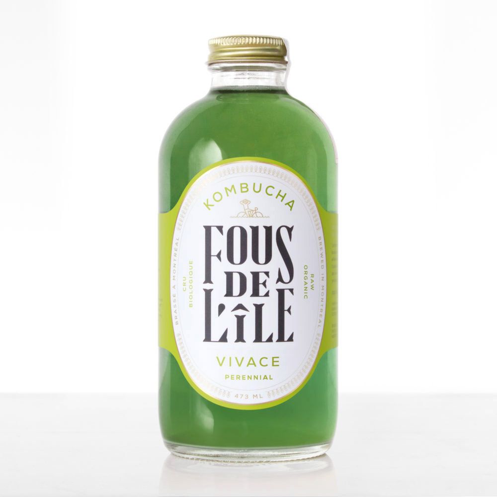FOUS DE L'ILE, KOMBUCHA VIVACE BIOLOGIQUE, 375ML— Marché Nuvo