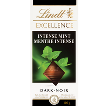 LINDT, EXCELLENCE CHOCOLAT NOIR MENTHE, 100 G