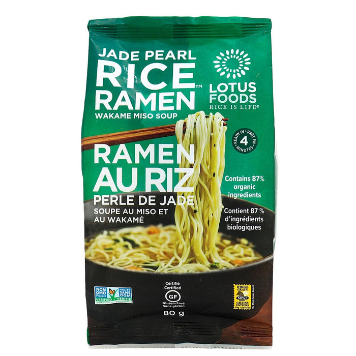 LOTUS FOODS, RAMEN AU RIZ PERLE DE JADE, 80 G