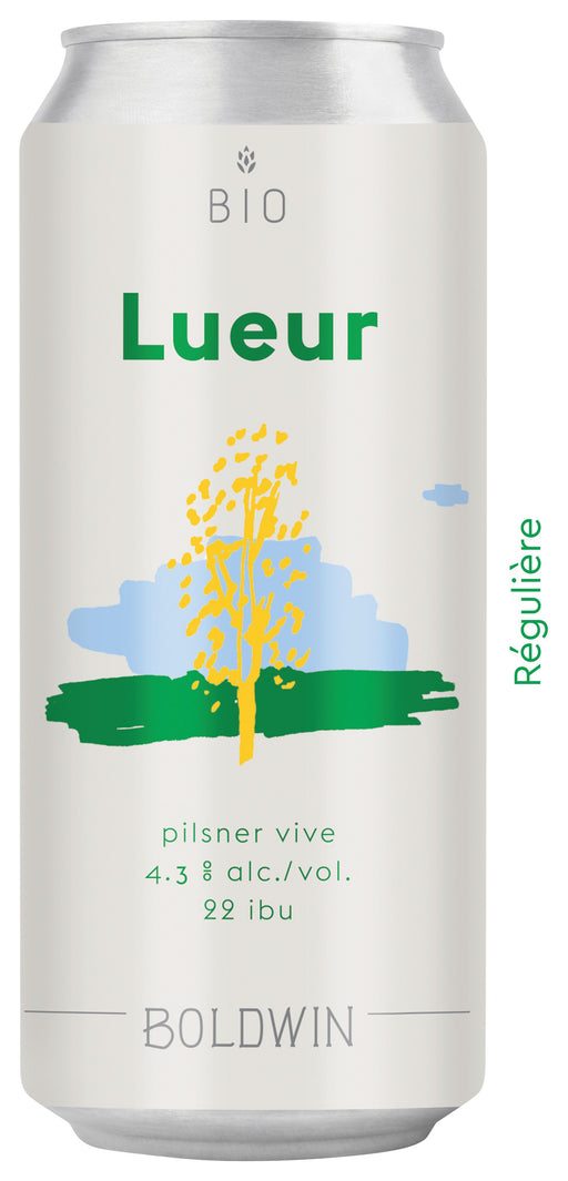 BOLDWIN, LUEUR PILSNER VIVE BIOLOGIQUE 4.3%, 473 ML