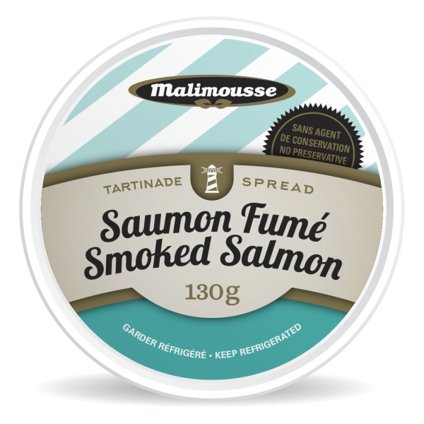 MALIMOUSSE, TARTINADE DE SAUMON FUMÉ, 130 G