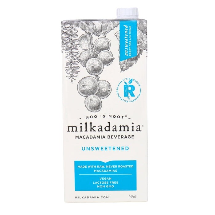 MILKADAMIA, LAIT DE MACADAMES NON SUCRÉ, 946ML