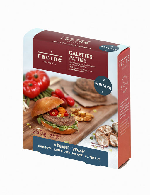 RACINE, GALETTES AU SHITAKE-SARRASIN-HARIOCOTS ET FINES HERBES, 250 G