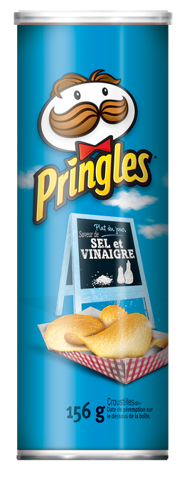 PRINGLES, CROUSTILLES SAVEUR DE SEL & VINAIGRE, 156 G