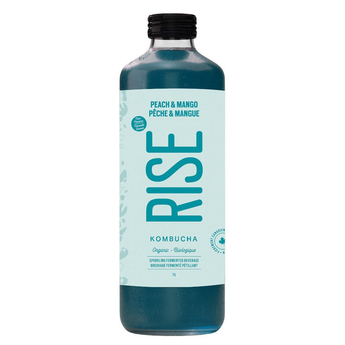 RISE, KOMBUCHA BIO PÊCHE & MANGUE, 1 L
