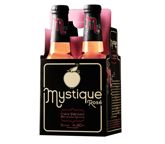 MYSTIQUE, CIDRE ROSÉ PÉTILLANT, 4 X 250 ML