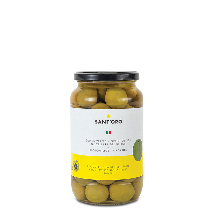 SANT'ORO, OLIVES VERTES BIOLOGIQUE, 580ML