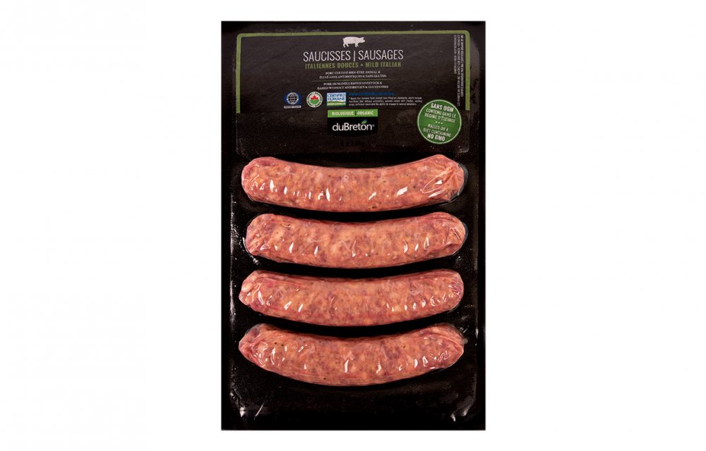 DUBRETON, SAUCISSE ITALIENNES DOUCES BIOLOGIQUE, 400G DUBRETON, 