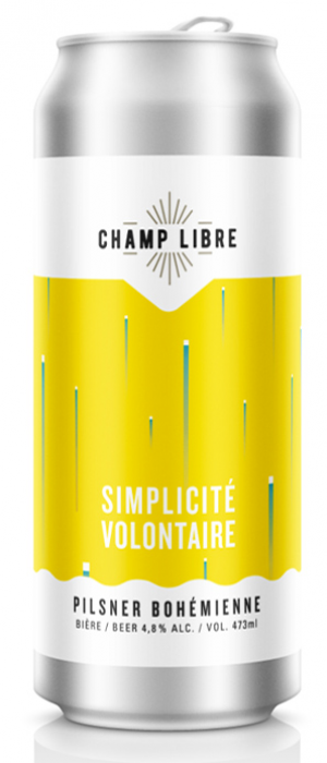 CHAMP LIBRE, SIMPLICITÉ VOLONTAIRE PILSNER BOHÉMIENNE 4.8%, 473 ML